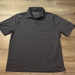 UnderArmour Grey Sportswear HeatGear Loose Pocket Polo Button Shirt size XL